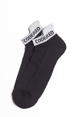Носки CODERED Shortline Sock Черный/Светло-Серая Полоса фото 2